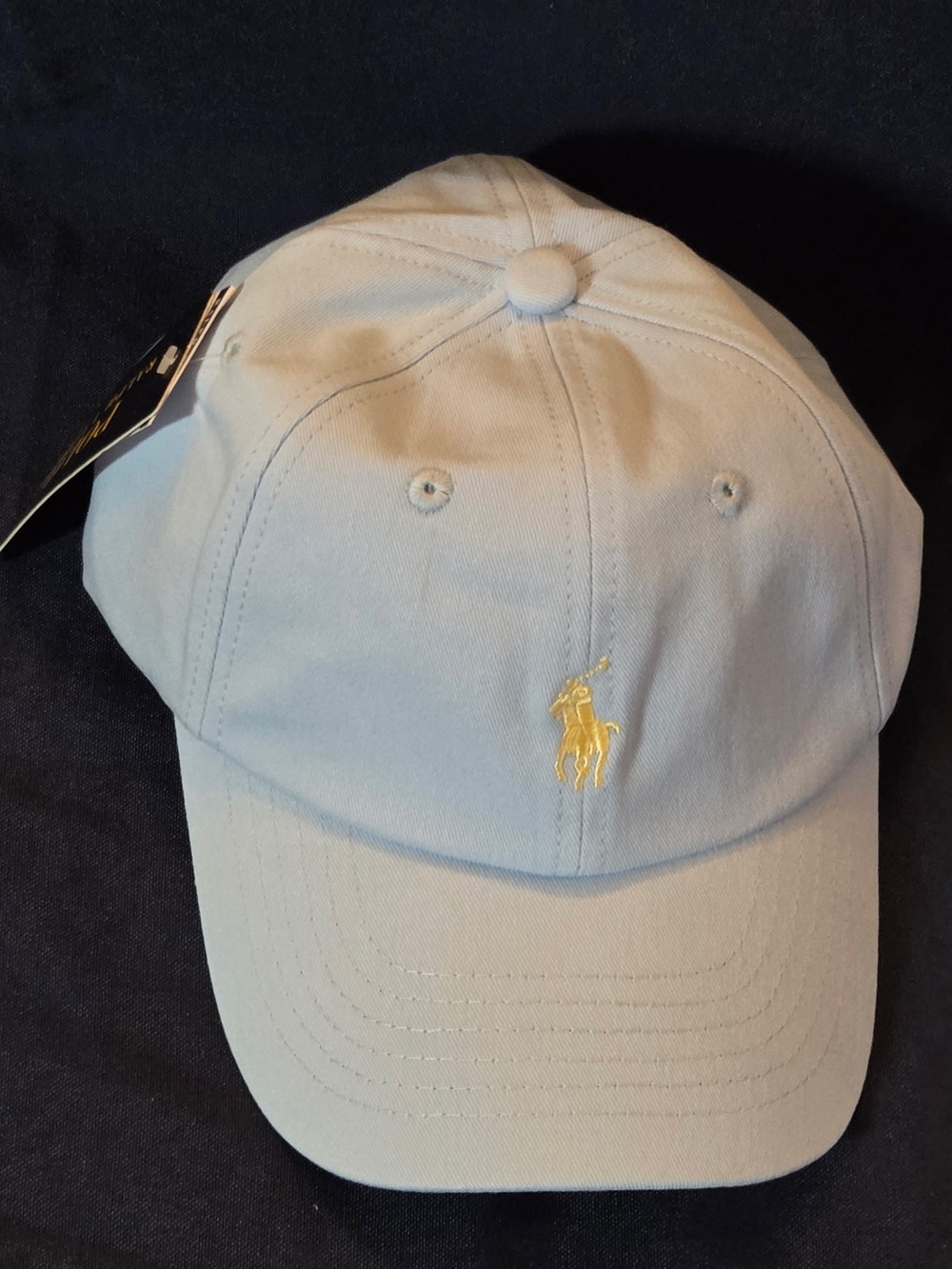 Polo by Ralph Lauren Light Blue Classic Baseball Cap with Gold Pony - Picture 6 of 6